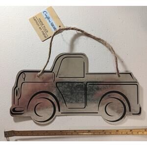 New Crafters Square Metal Truck Hanging Wall Sign Old Pickup Decor 9.5 Inch QTY